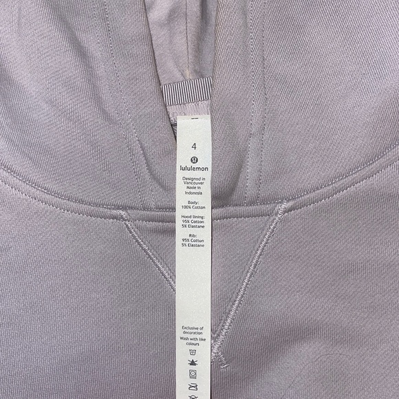 Light purple Lululemon cropped sweatshirt, Size 4 - Picture 2 of 3